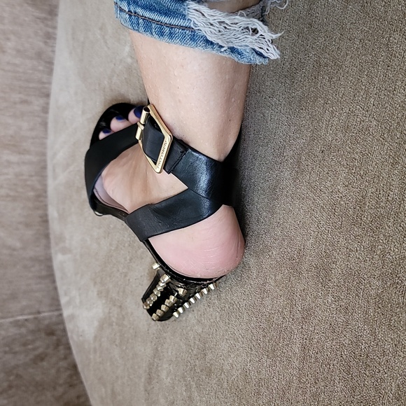 Vince Camuto Black Heels with Gold Studs - Picture 9 of 16